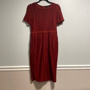 Women’s red body con dress